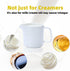 ONTUBE 10 oz Creamer Pitcher, Porcelain Coffee Milk with Handle for Home and Kitchen (White)