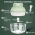 Electric Garlic Chopper Mini, Garlic Masher Crusher, Food Processor Small with Peeler and Spoon (100ML/3.3FL OZ, Green)