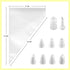 Disposable Cake Decorating Bags - Set of 100 White 14 Inch Round Piping Bags for Cakes, Cupcakes, Cookies