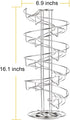 Spiral Stainless Steel Egg Skelter Dispenser Rack - Silver