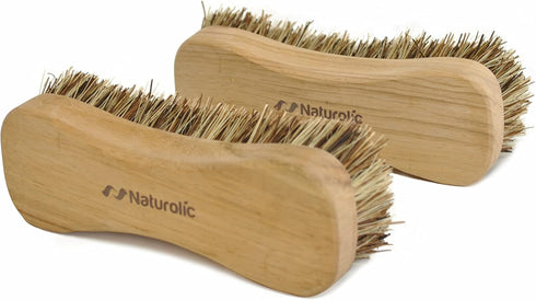 All-Natural Wooden Scrub Brush Set - Eco-Friendly Cleaning Products with Wooden Handle and Palmyra Bristle Brush, Set