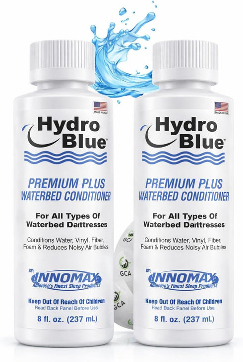 8 oz 2-Pack GCA Hydroblue Premium Waterbed Conditioner Multi-Purpose Additive for All Waterbed Mattress Types, Helps