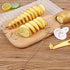 2 Set Tornado Spiral Potato Cutter, Manual Slicer, Fry Vegetable Spiralizer Chips Maker with 4 Stainless Steel Sticks