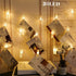 Dopheuor LED Photo Clip Copper String Lights, Warm Yellow Fairy Lights for Hang Pictures Cards Bedroom Decor