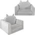 ORWIPO Cozy Kids Sofa Bed with Removable Washable Cover & Backrest Foldable Toddler Chair, Crystal Velvet Furniture