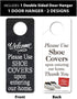 Mediz Foldable Shoe Cover Holder (Red) with Bonus Door Hanger - Please Use Shoe Covers