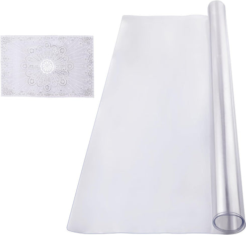 54 54 Inch 2.0 mm, VEVOR Plastic Table Cover, x Clear Square PVC Desk Mat Protector, Waterproof & Easy Cleaning Pad
