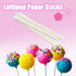 200 Count White Lollipop Sticks, 6-Inch Paper Sucker Sticks for Cake Pops, Cupcake Toppers, Candy Melt, Chocolate,