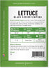 2 Summer, Gardeners Basics, Green Leaf Lettuce Seeds for Planting - (Black Seeded Simpson Variety) Heirloom, Non-GMO