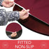 Covers For The Home Deluxe Elastic Edged Vinyl Fitted Table Cover - Basketweave (Red) Pattern - Fits Tables up to 56"