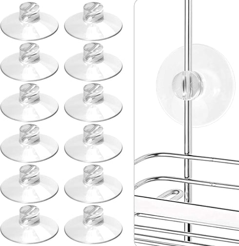10Pcs Shower Caddy Connectors, Heavy Strength Suction Cups for Bathroom, Compatible with Zenna Home and Simple Houseware