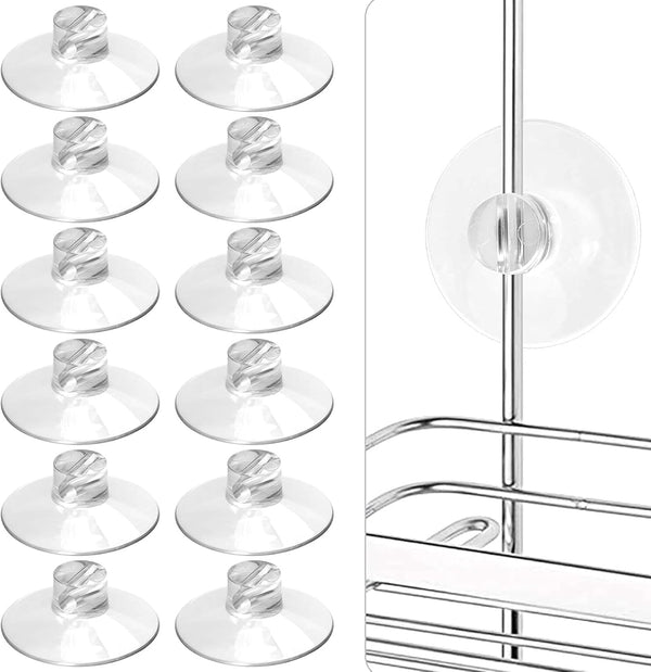 10Pcs Shower Caddy Connectors, Heavy Strength Suction Cups for Bathroom, Compatible with Zenna Home and Simple Houseware