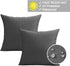 Outdoor Waterproof Throw Pillow Covers 18x18 Set of 2 Decorative DarkGary Patio Furniture Cushion Cases Outside Decor for Couch Garden Bench Porch by VAKADO