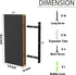 16 Inch 8 Inch Set 2, Black Floating Shelves for Wall, Deep Floating Shelves of Wall Shelves for Bathroom Over Toilet