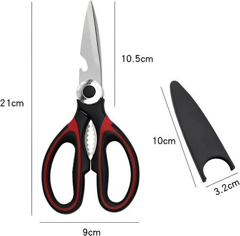 Multipurpose Kitchen Scissors, Left and Right Handed Kitchen Shears, Stainless Steel Blades, Kitchen Gadgets