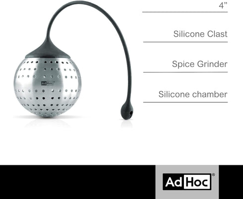 AdHoc Spice Bomb Spice Infuser - Kitchen Accessory for Large-Leaved Herbs & Tea - Stainless Steel Infuser Insert