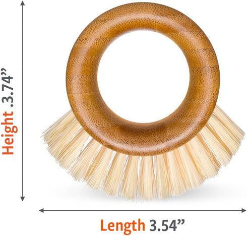 Full Circle The Ring Bamboo Vegetable and Fruit Cleaning Brush, Versatile Scrubber for Potatoes and Veggies