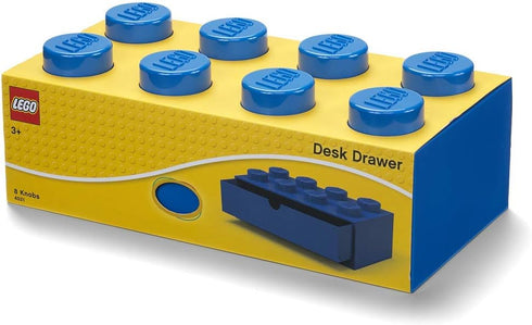 LEGO Stackable Desk Drawer BLUE - Plastic Storage Box for LEGO, Toys, Office Supplies, and Home Decoration