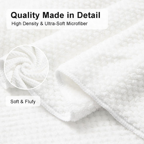8 Set-2 Sheets,2 Towels,4 Washcloths-600GSM Piece Large White Family Bath Towel Oversized Bath Towel Hand Soft Highly