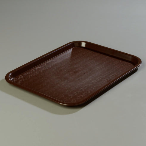 Carlisle FoodService Products Chocolate Cafe Plastic Fast Food Tray, 14" x 18"