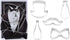 R&M International Handsome Gents Cookie Cutters, Bow Tie, Top Hat, Moustache, Champagne Bottle, Neck Tie, 5-Piece Set,