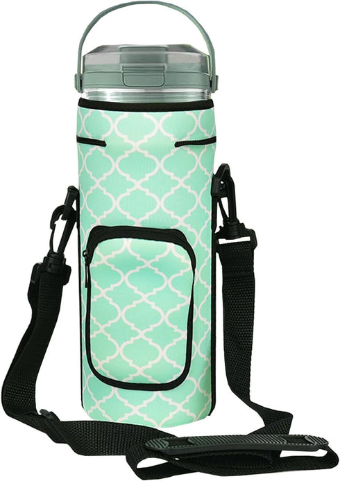 Storage Sleeve Bag for Ninja Blast Portable Blender - Green with Shoulder Strap and Accessory Pocket