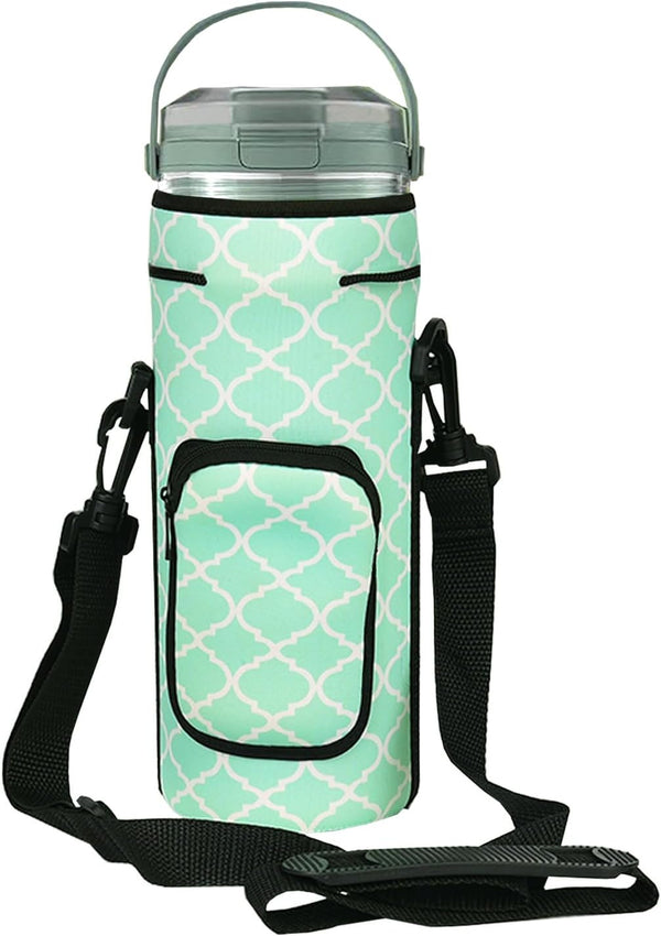 Storage Sleeve Bag for Ninja Blast Portable Blender - Green with Shoulder Strap and Accessory Pocket