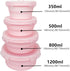 CARTINTS Silicone Collapsible Food Storage Containers, Set of 4 Round Bowls with Lids, Microwave & Freezer Safe