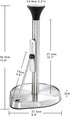 Dailyart Paper Towel Holder Stand for One Hand Tear with Tension Arm, Heavy Duty Paper Towel Holder Countertop with 2.65lb Weighted Base, Kitchen Paper Towel Holder Counter Fit Most Size Paper Roll