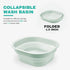 2 Pack Set, Collapsible Wash Basin Foldable Dish Tub, Small Medium Portable Sink for Kitchen, Camping, RV, Baby
