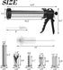 Usluole 1.5LB 5 Nozzles 2 Jerky Gun for Ground Meat, Beef Jerky Gun Kit with Stainless Steel & Brushes, Professional