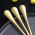 Gold Dinner Spoon Set of 4 - Berglander 7.5" Stainless Steel Titanium Plating Shiny Gold Soup Spoons