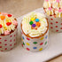 Webake Large Paper Baking Cup, 6oz Disposable Cupcake Muffin Cases, Set of 25, Colorful Dot
