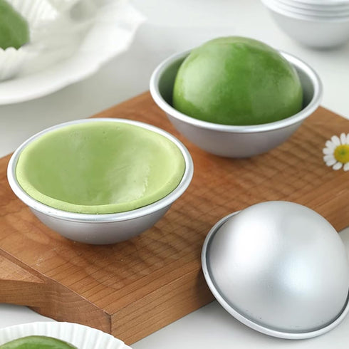 Tofficu 8Pcs Dome Cake Pan, Aluminum Cake Ball Mold - 1.77+2.16+2.55+3.14 Inch Half Ball Cake Pan for DIY Baking