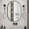 Oval Bathroom Mirror 20"x30" - Black Wall Vanity Mirrors for Over Sink, Modern Capsule Design with Metal Frame