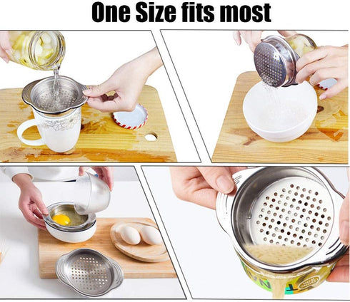 DEVILMAYCARE 2-Pack Stainless Steel Food Can Drainer Strainer, Kitchen Tools for Tuna Can Oil Press and Opener