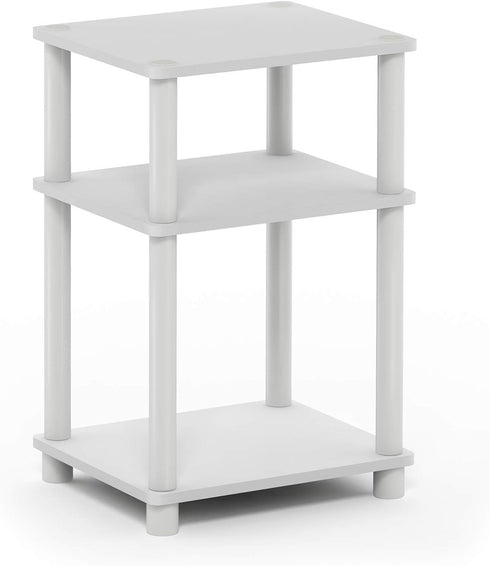 Furinno JUST Side Table, 3-Tier End Table, Open Shelves Night Stand, Bedside