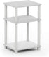 Furinno JUST Side Table, 3-Tier End Table, Open Shelves Night Stand, Bedside