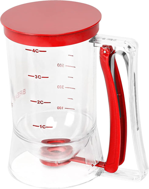 Batter Separator for Cupcakes, Pancakes, Cookie Cake, Waffles, Measuring Baking Tools, Red