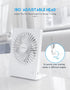 Zuvas Battery Operated Desk Fan, Rechargeable 180° Tilt Folding Personal Fan, Ultra Quiet 3 Speed for Home & Camping