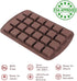 Webake Mini Brownie Pan, Square Silicone Baking Mold for Keto Fat Bomb, Chocolate