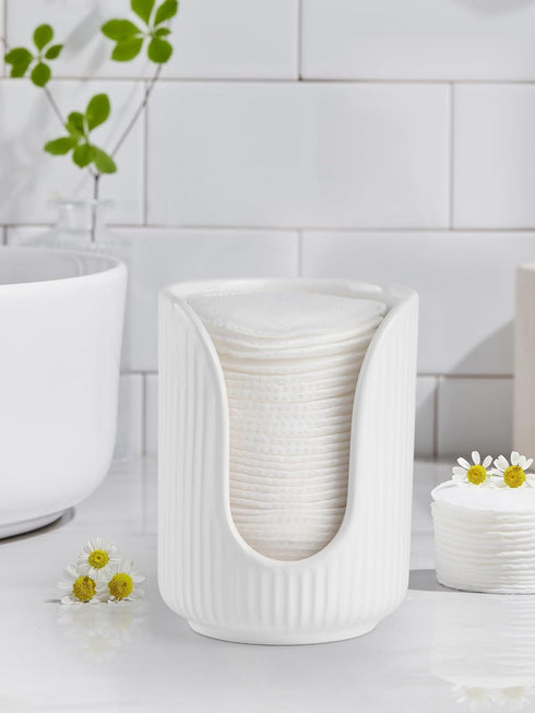 Bathroom Cup Dispenser - 3oz-4oz Ceramic Paper Cup Holder for Countertop, Mouthwash Dixie Cups Accessories