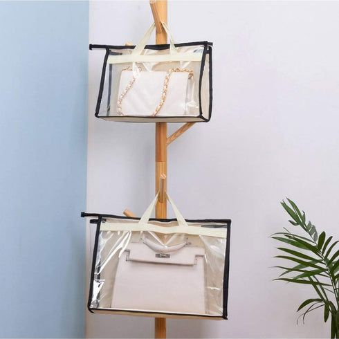 CINPIUK Clear Handbag Storage Bags, XL Purse Organizer for Closet, Zipper Hanging Storage Bag