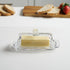HIC Kitchen Glass Butter Dish with Lid, Cadmium Free, for East-Coast Butter Sticks