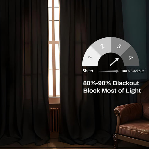 50 Inches 68 Inches DriftAway Soundproof Thermal Insulated Quilted Curtain Liners for Bedroom Sound Barrier Blackout