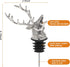Coitak Deer Head Wine Pourer Spout, Wine Bottle Stopper for Home and bar, Animal Wine Pourer and Stopper With Silicone