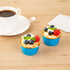 Restaurantware Panificio 3.5 Ounce Baking Cups, 50 Greaseproof Foil Cups, Oven-Ready Blue Muffin Liners