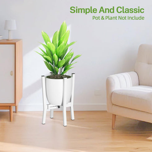 8 12 Inch iDavosic.ly Adjustable Plant Pot Stand Indoor Outdoor, Metal Short Single Flower Holder Fits to Large Heavy