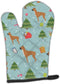 Caroline's Treasures BB4877OVMT Christmas Boxer Oven Mitt, Heat Resistant, Kitchen Mitt for Hot Pans
