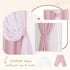 52 84 inches, 2 PONY DANCE Nursery Curtains Pink - Curtains for Bedroom Decor Aesthetic Cute Double Layer with Sheer